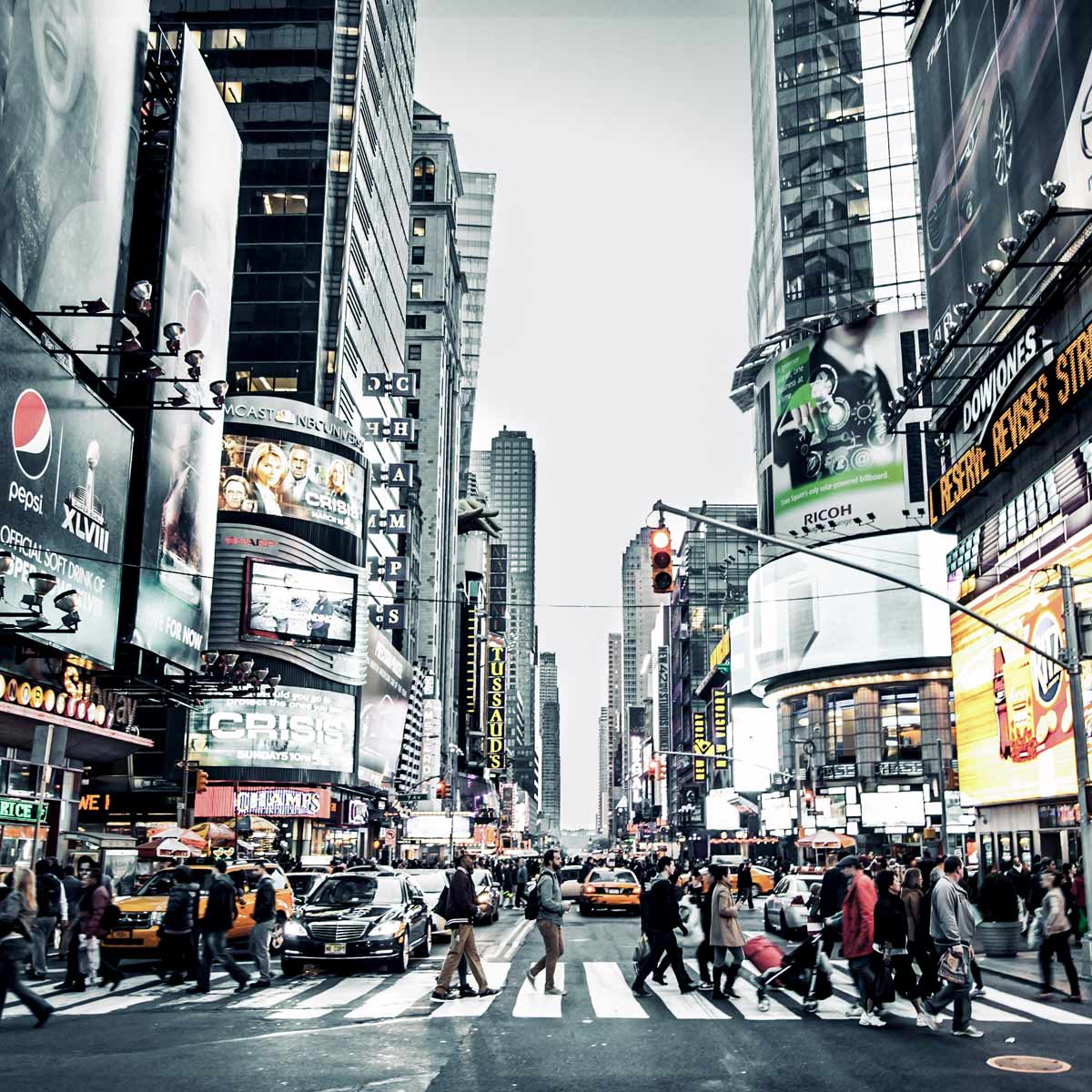Visual Content Dominates Times Square